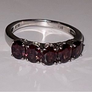 Garnet Sterling Silver 925 Ring